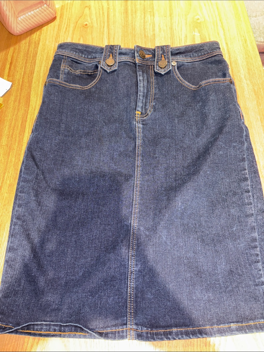 Burberry Dark Blue Denim Pencil Skirt